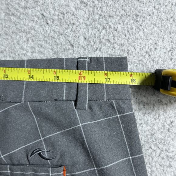 KJUS Shorts Mens 36 Gray Performance Stretch Chino Ike Golf Wicking 10" - Picture 8 of 10